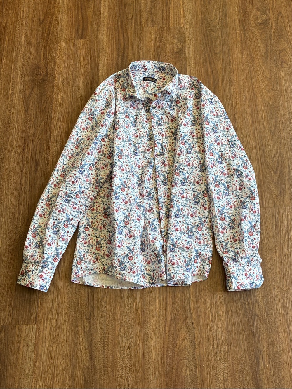 Giorginni Couture Flowery Button Up Shirt Mens Large